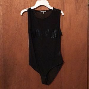 Black sheer bodysuit